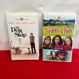 Warner Bros  VHS Tape lot of 2 - My Dog Skip - The Saddle Club